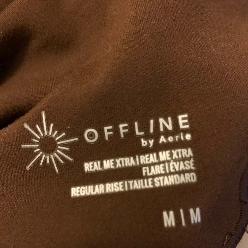 Offline by Aerie Real Me Xtra Flare leggings brown regular rise size medium - Picture 4 of 4